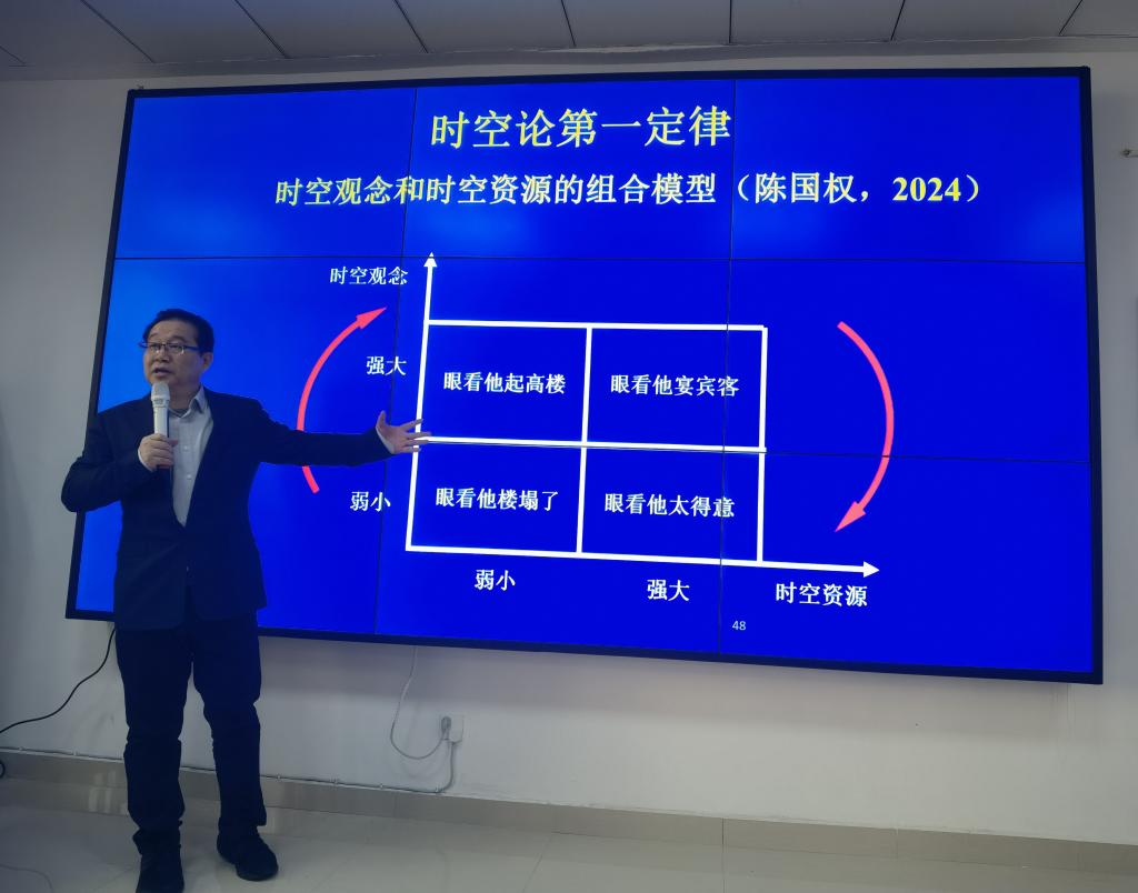 清华大学经济管理学院陈国权教授应邀来成人动漫
作学术报告